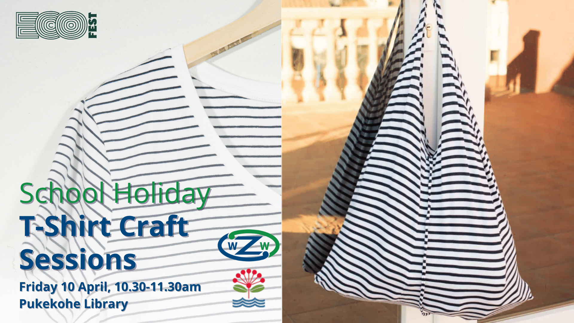 Read more about the article Waiuku Zero Waste T-Shirt Craft – Ecofest School Holiday Programme @ Pukekohe Library